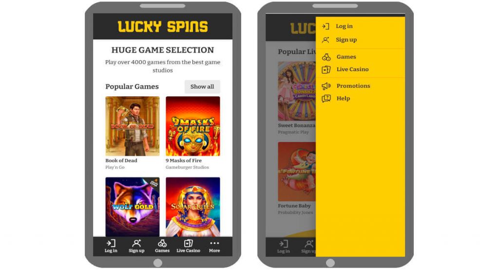 Mobiilne Baccarat Lucky Spins kasiinos
