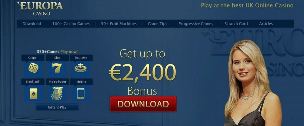 Europa Casino Bonus za igre v živo