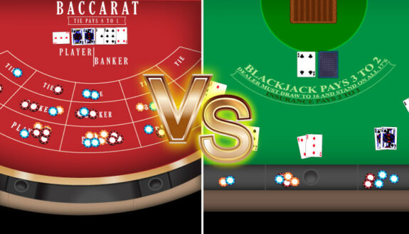 Baccarat vs Blackjack huvud