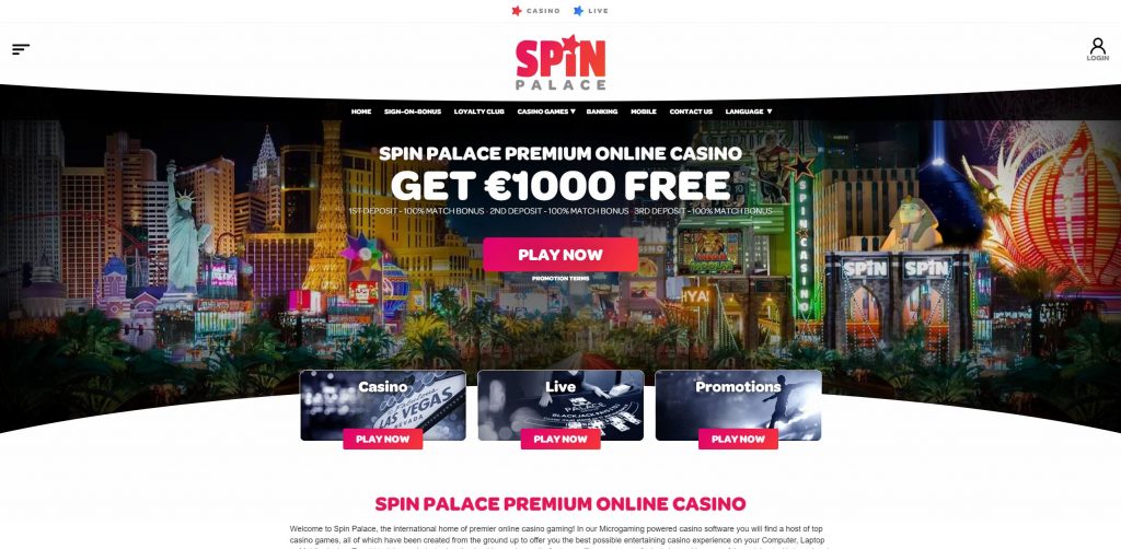 Spin Palace Online καζίνο